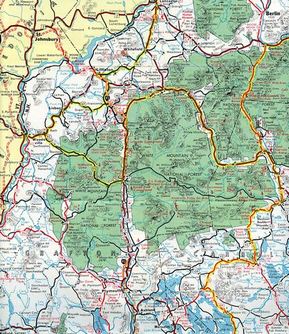 New Hampshire Official Highway Map – 1964