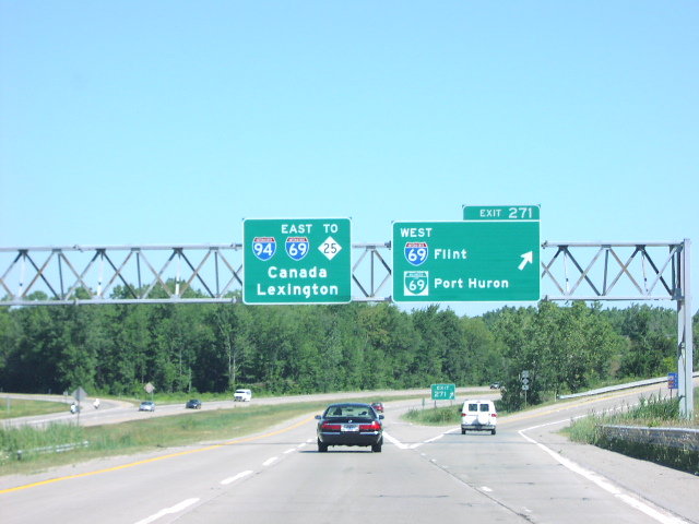 I-94 east at I-69/Business Loop I-69 - 2001