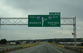 I-90/US 87-212 east at I-94 - Lockwood, MT