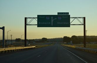 I-90/US 87-212 east at I-94 - Lockwood, MT