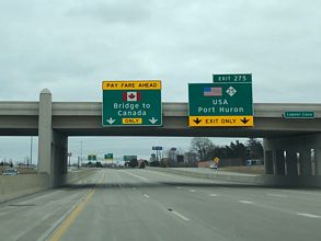 I-94/69 east at M-25 - Port Huron, MI