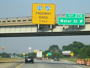 I-94/69 east at Water St - 2007