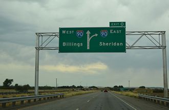 I-94 west at I-90 - Lockwood, MT