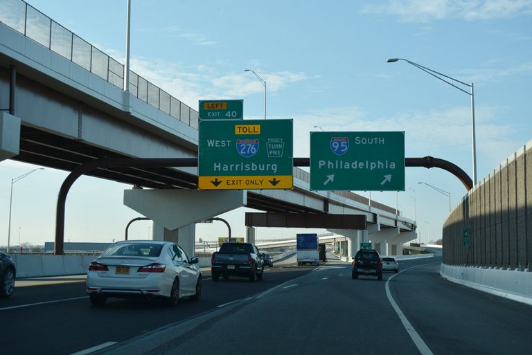 I-95 south at I-276/PA Turnpike - Bristol, PA