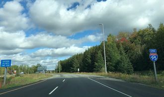 I-95 north at Canadian Border