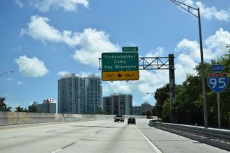 I-95 south at Rickenbacker Cswy - Miami, FL