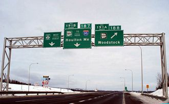 Route 2 west at Route 95 - Woodstock, NB
