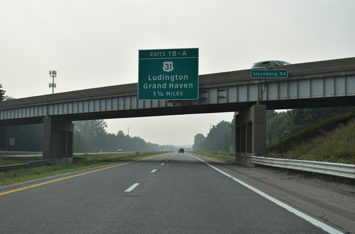 I-96 west 1.75 miles from US 31 in Fruitport Charter Twp, MI