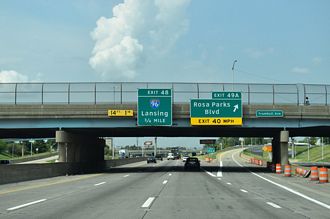I-75 south at I-96 - Detroit, MI