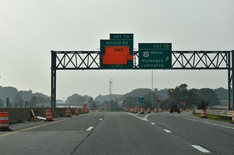 I-96 West at US 31 North in Fruitport Charter Twp, MI