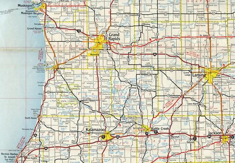 Southwest Michigan – 1962 Michigan Official Highway Map