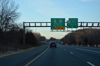 I-97 south at US 50/301 east to the Bay Bridge and MD 665 south to Annapolis.