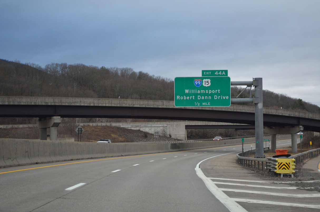I-86 west a half mile ahead of I-99/U.S. 15 in Painted Post, NY.