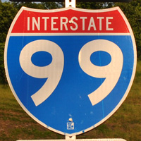 Interstate 99 shield representation