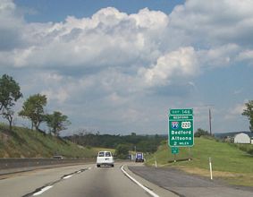 I-70-76/PA Tpk east at I-99/US 220 - Napler