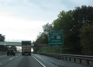 I-70-76/PA Tpk west at I-99/US 220 - Bedford Twp