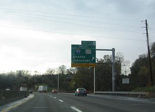 I-70-76/PA Tpk west at I-99/US 220 - Bedford Twp