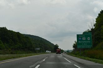 I-80 East one mile from I-99/US 220 near Bellefonte, PA