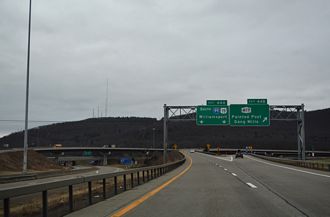 I-86/NY 17 east at I-99/US 15 - Painted Post