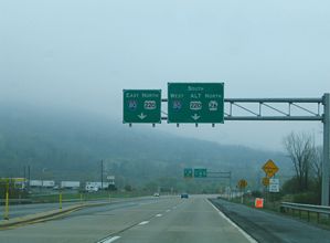 I-99/US 220/PA 26 north at I-80 - Spring Twp