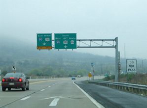 I-99/US 220/PA 26 north at I-80 - Spring Twp