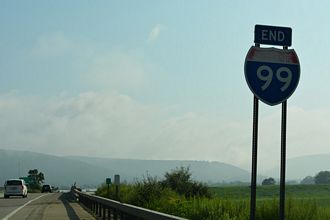 I-99 north end shield.