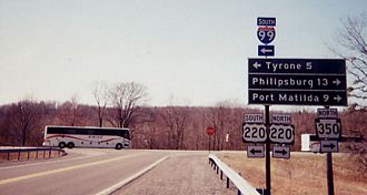 PA 350 north at I-99/US 220 - Bald Eagle