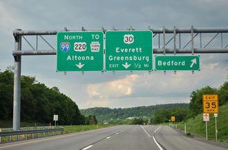 U.S. 220 North at Interstate 99 in Bedford Township, Pennsylvania