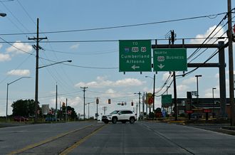 US 220 Business North at the access road to I-99/US 220