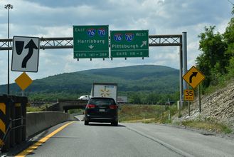 US 220 Business at I-70/76 (PA Turnpike) near Bedford