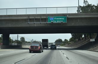 I-105 east at I-605 - Downey, CA