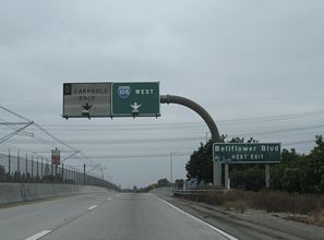 I-105 west at I-605 - Norwalk, CA