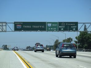 I-605 north at SR 91 - Cerritos, CA