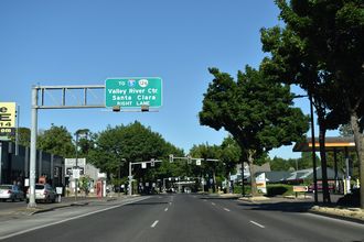 OR 99/126 Business north at Lincoln St, one block from I-105/OR 126