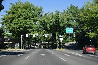 OR 99/126 Business north at I-105/OR 126 east in Eugene, Oregon