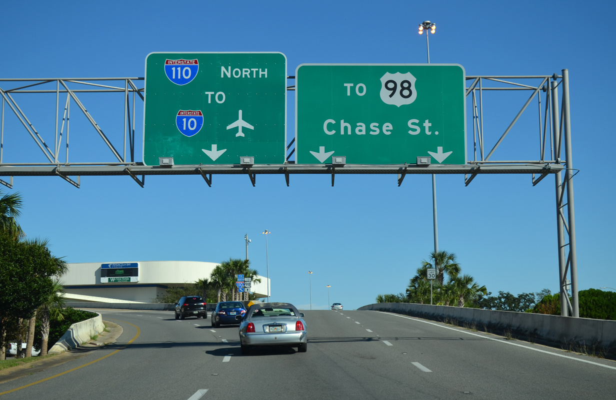 Chase St east at I-110 - Pensacola, FL