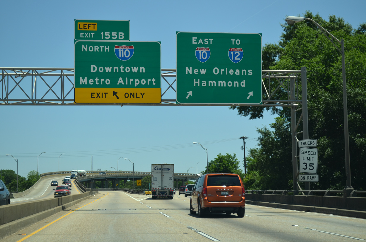 I-10 east at I-110 - Baton Rouge, LA