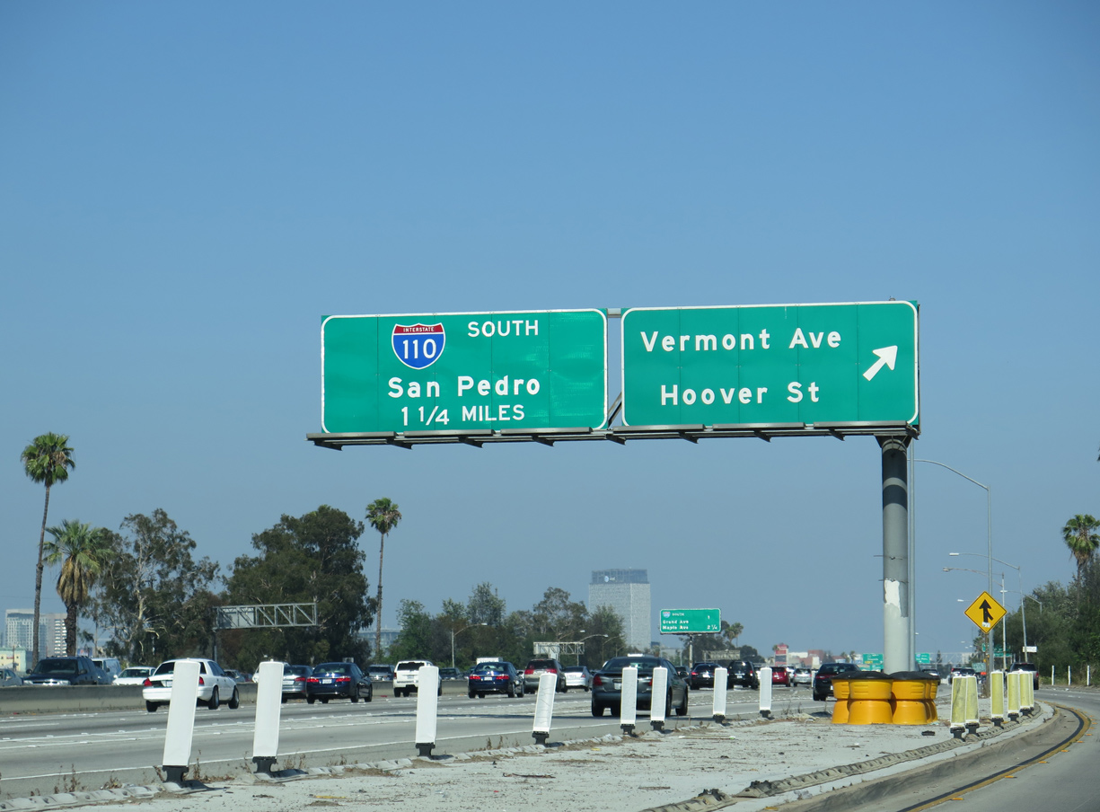 I-10 east at I-110/SR 110 - Los Angeles, CA