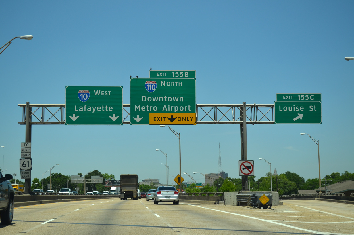 I-10 west at I-110 - Baton Rouge, LA