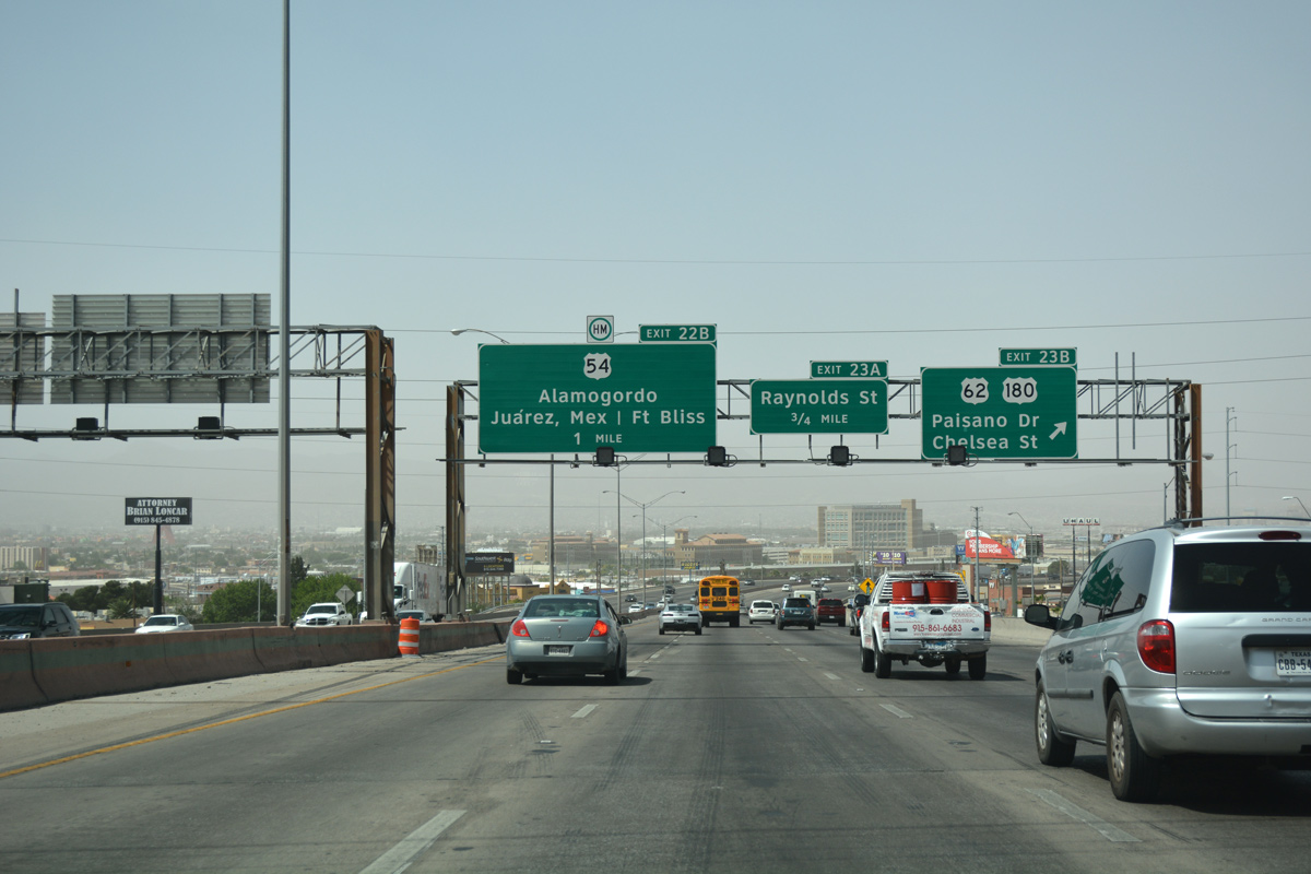 IH 10 west at IH 110/US 54 - El Paso, TX