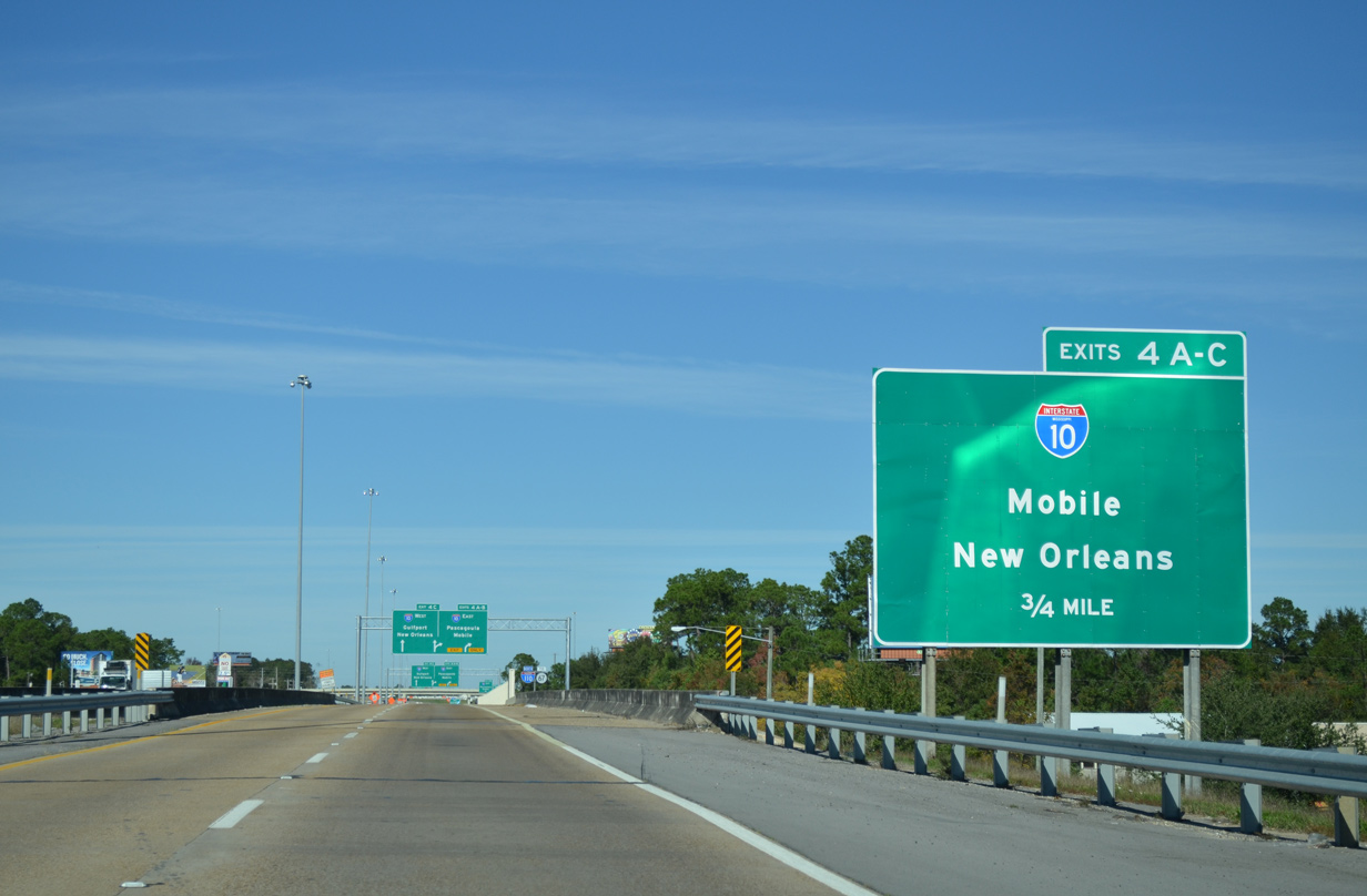 I-110/MS 67 north at I-10 - D'Iberville