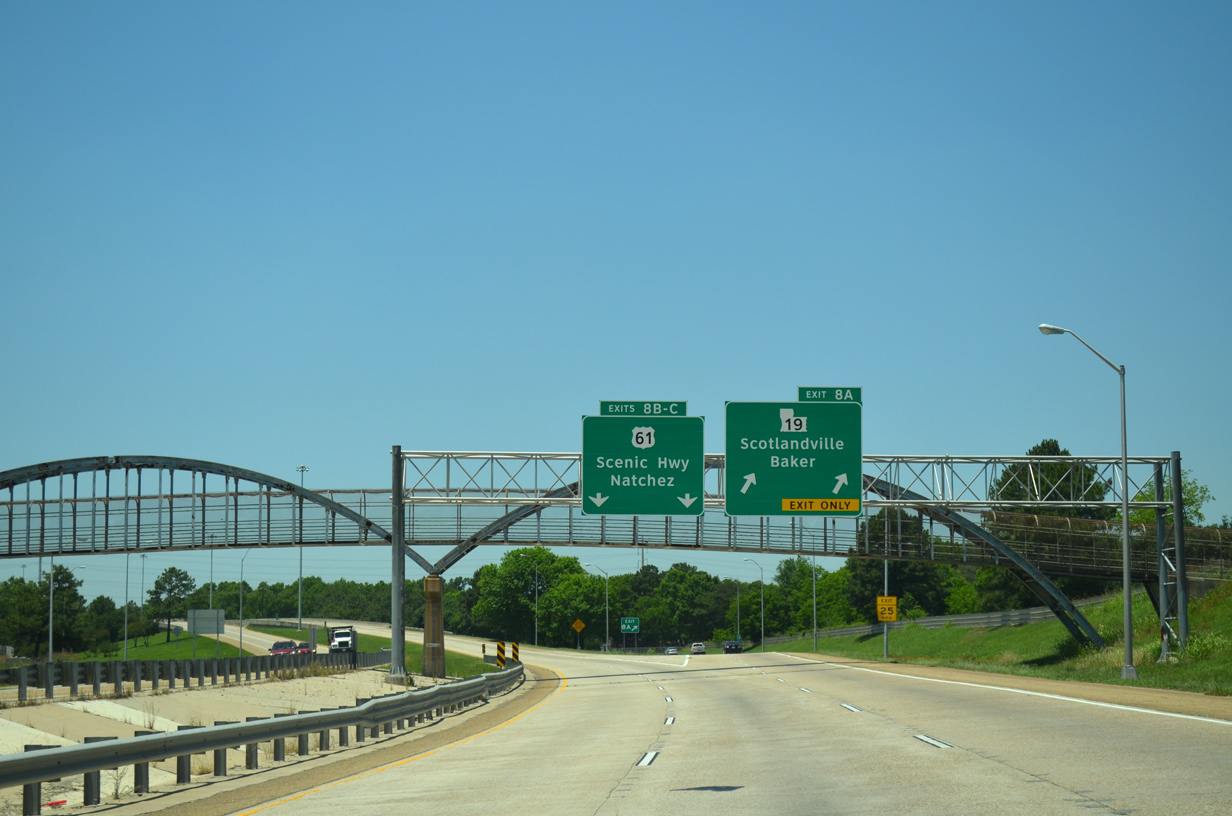 I-110 north at US 61 - Baton Rouge, LA