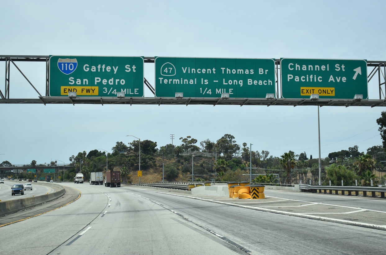 I-110 south at SR 47 - San Pedro, CA