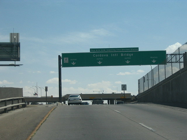 IH 110 south at Cordova Int'l Bridge - El Paso, TX