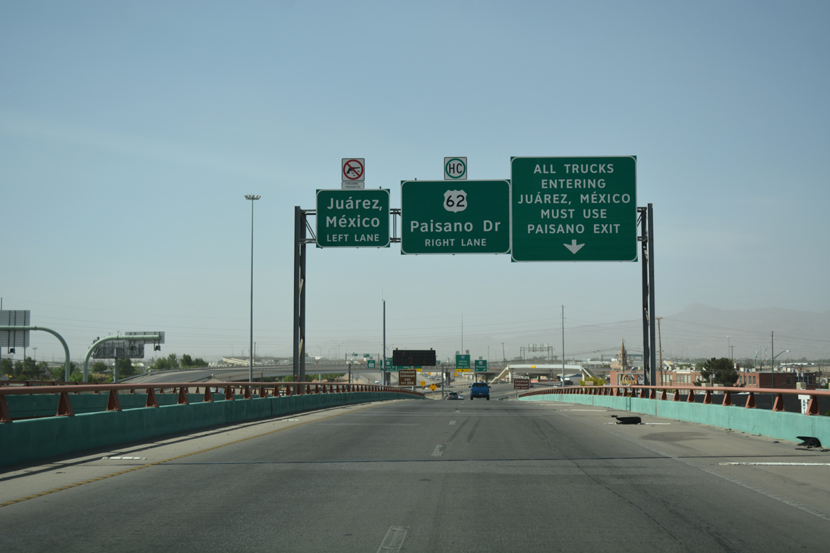 IH 110 south at US 62 - El Paso, TX
