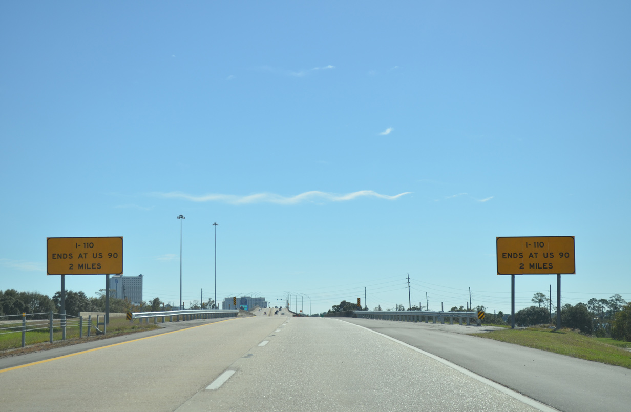 I-110 south at US 90 - Biloxi, MS