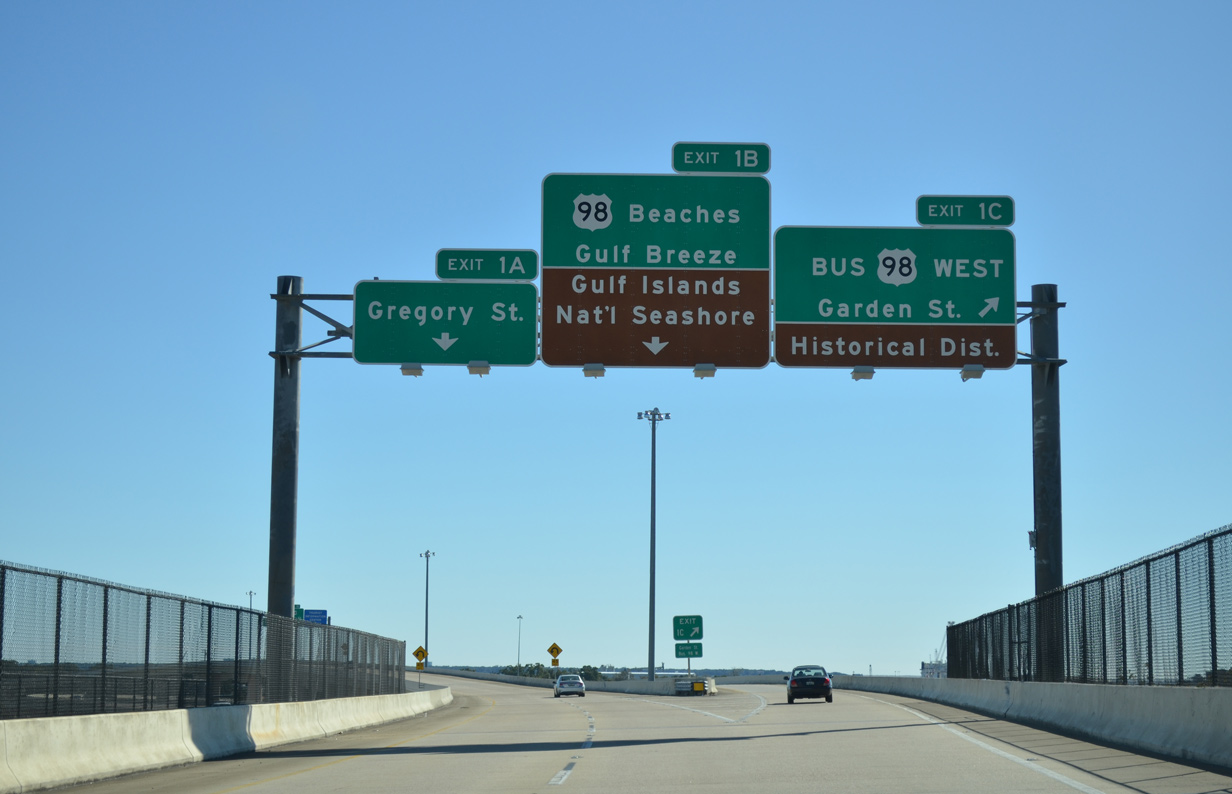 I-110 south at U.S. 98 Business - Pensacola, FL