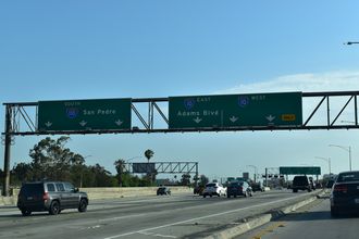 SR 110 south at I-10/110 - Los Angeles, CA