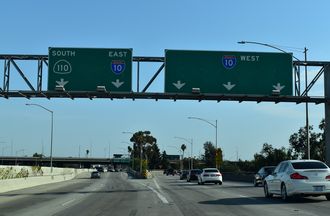 SR 110 south at I-10/110 - Los Angeles, CA