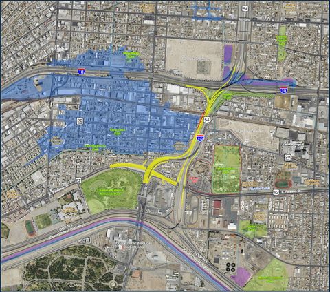 I-10 Connect Project Map - El Paso, TX